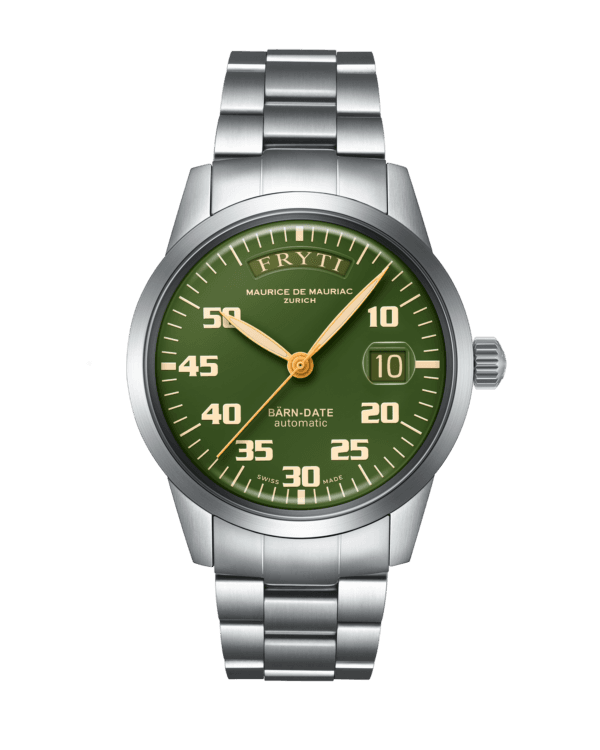 Automatic Modern: „BÄRN-DATE“ Grün Full Steel