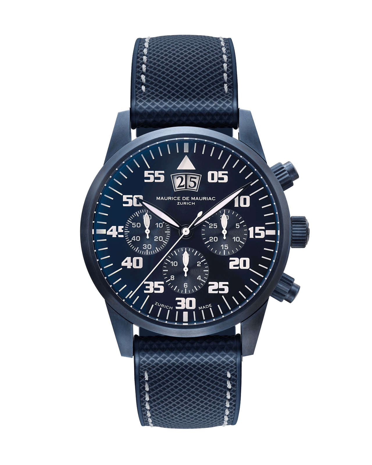 Zürcher Chrono Modern Blue PVD “Big Date”