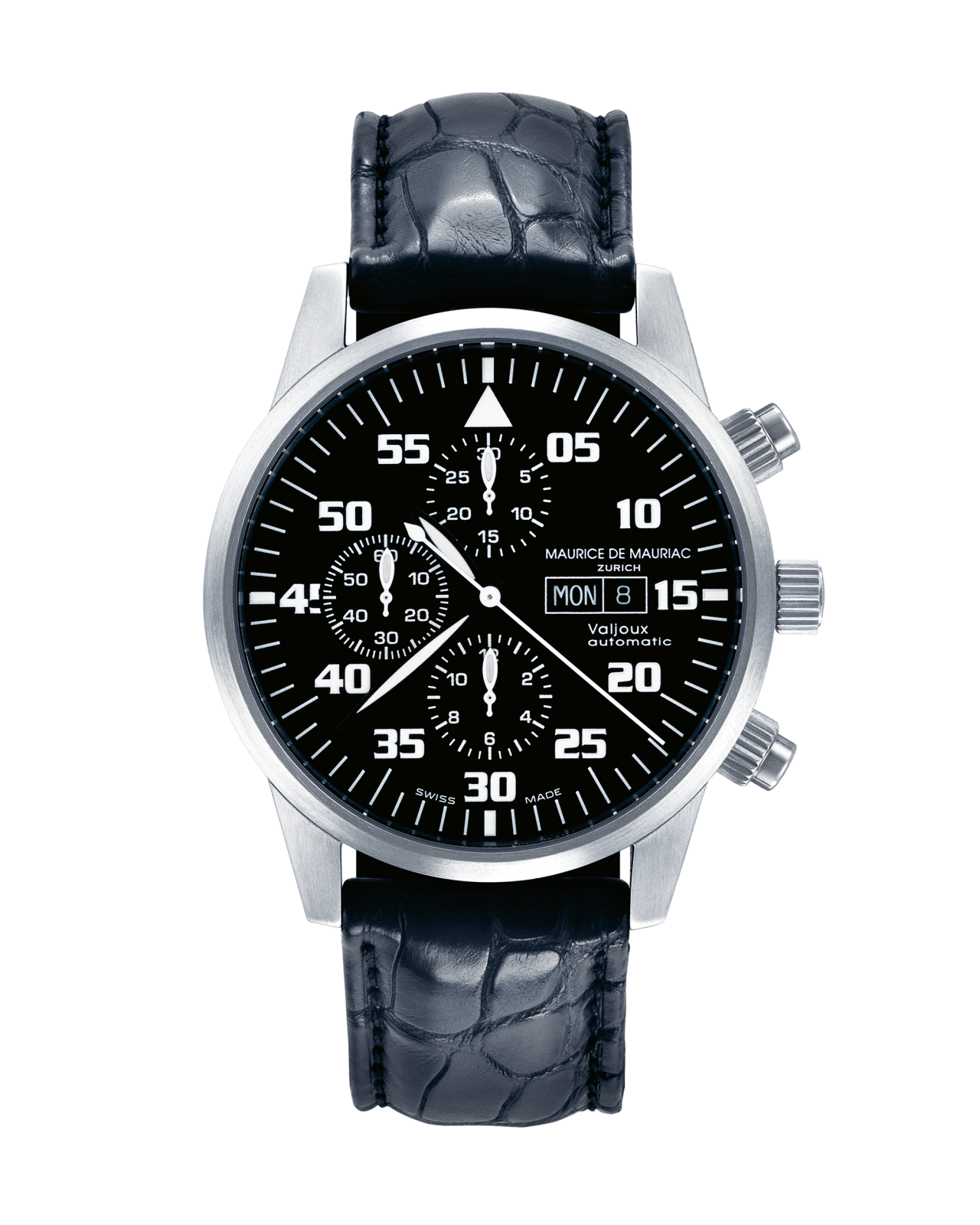 Zürcher Chrono Modern Stahl Schwarz