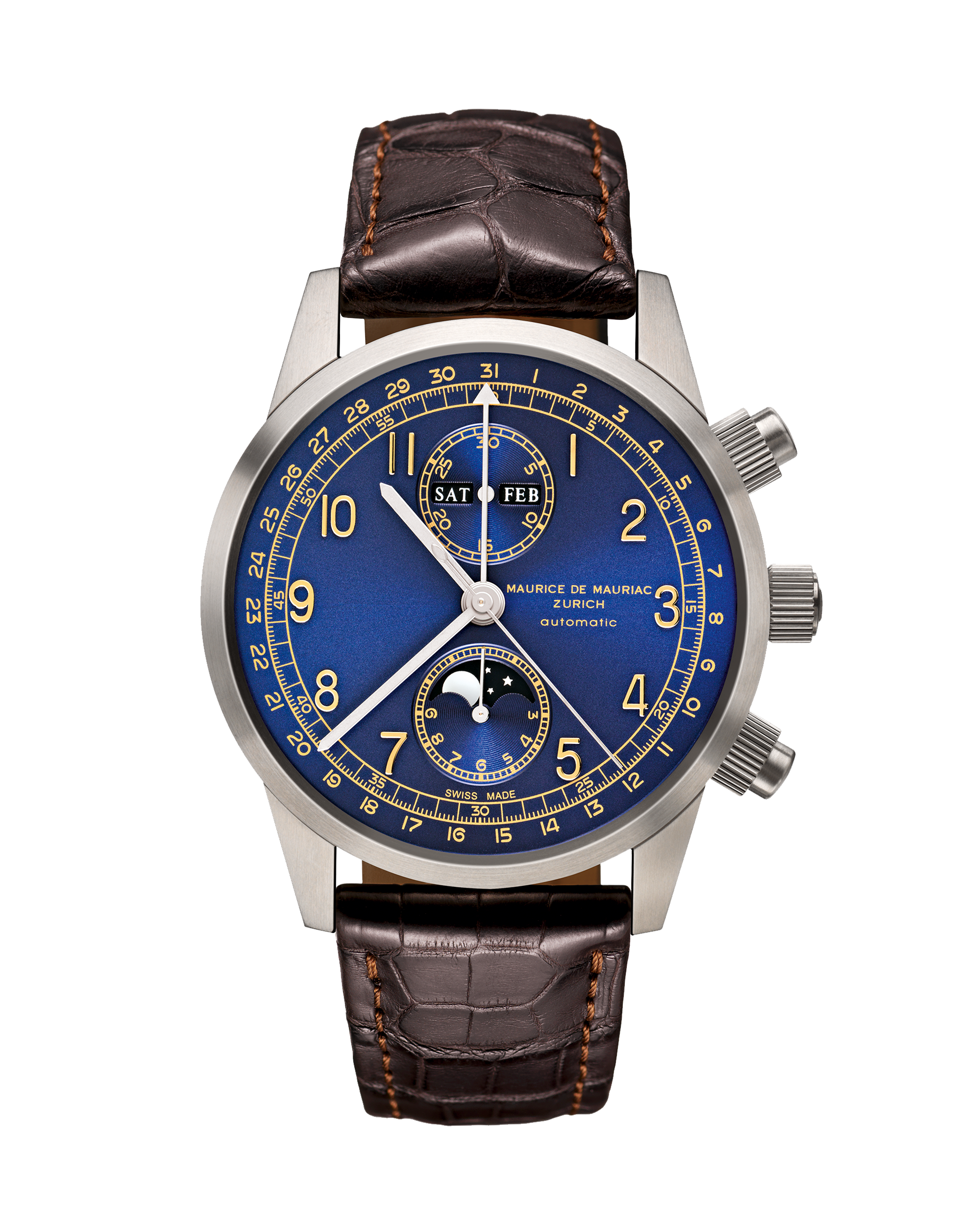 Chrono Modern Moon Stahl Deep Blue