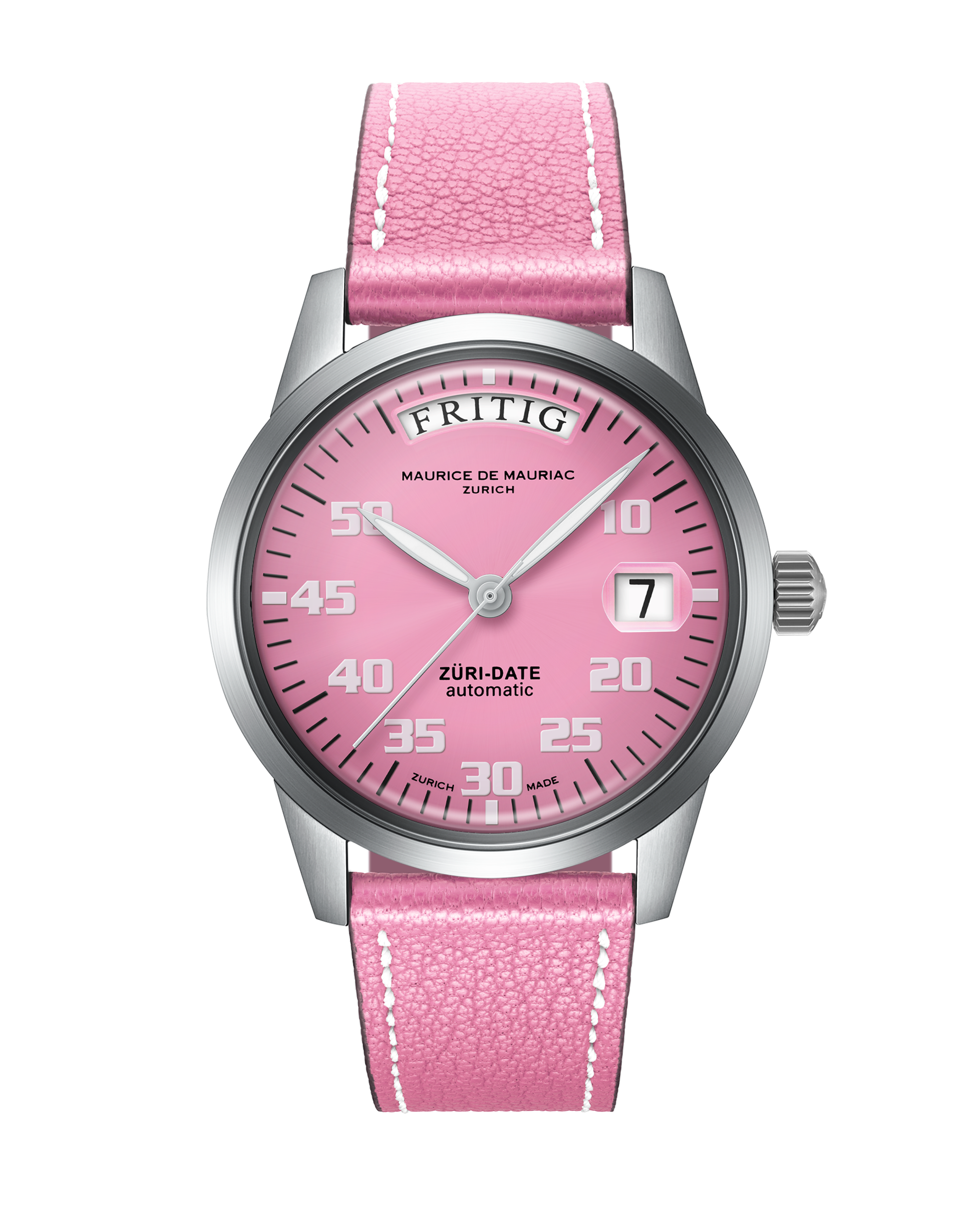 Automatic Modern: „Züri Date“ Cherry Blossom mit Lederband