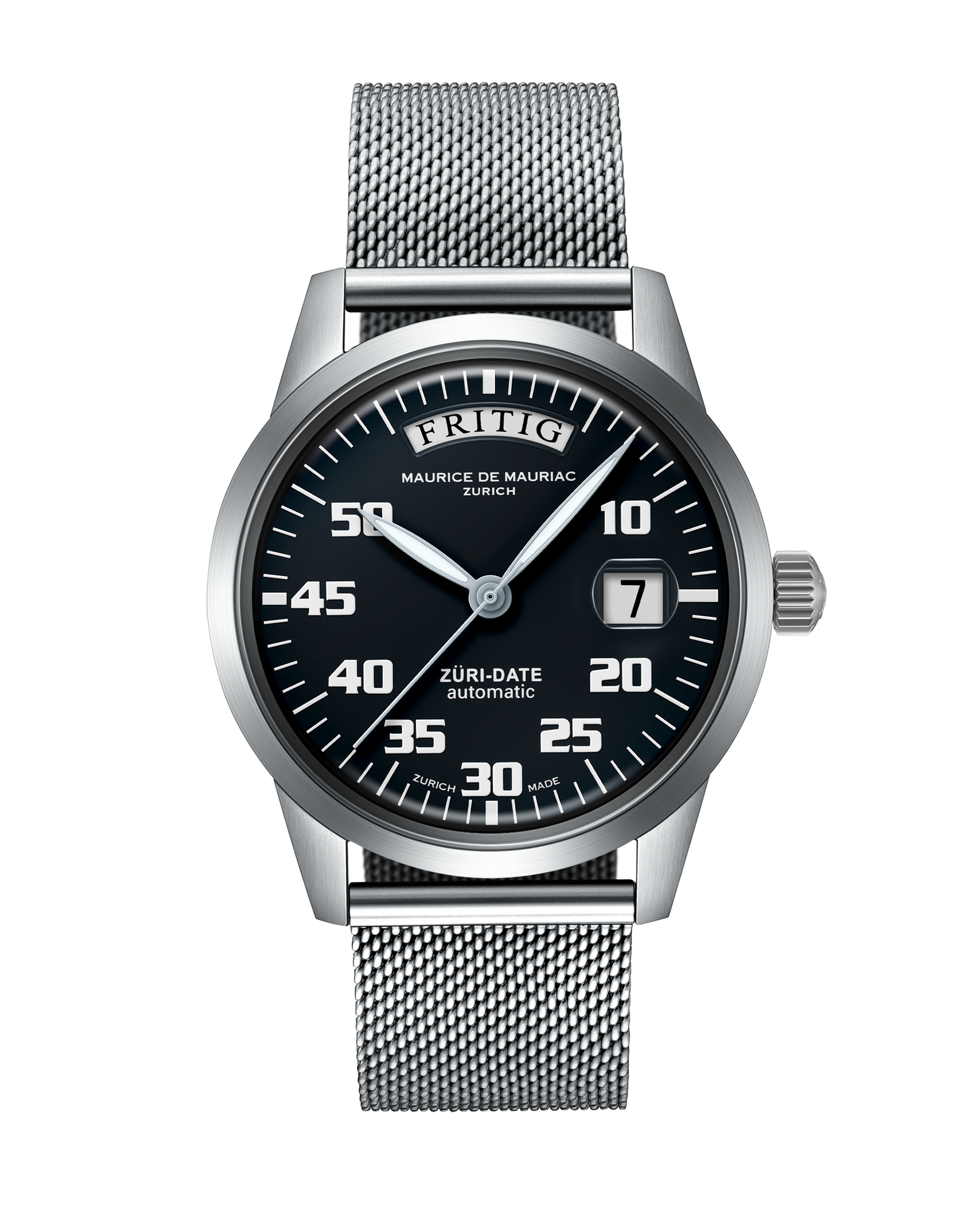 Automatic Modern: „Züri Date“ Schwarz mit Milanese