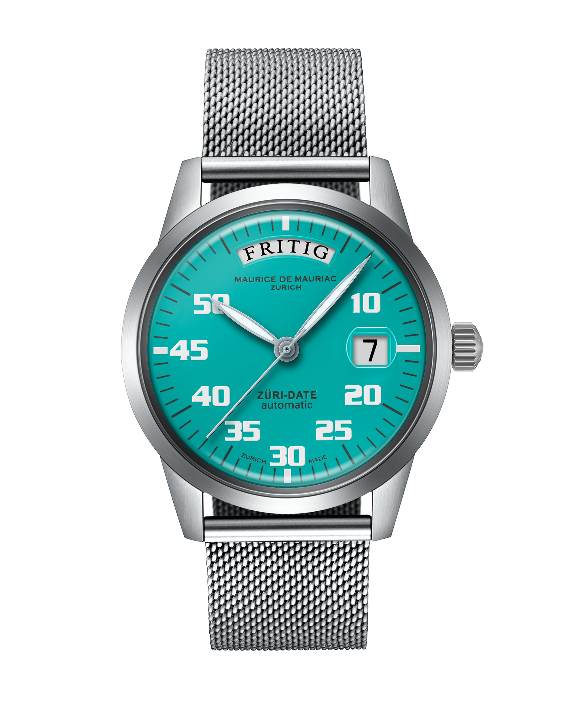 Automatic Modern: „Züri Date“ Türkis mit Milanese