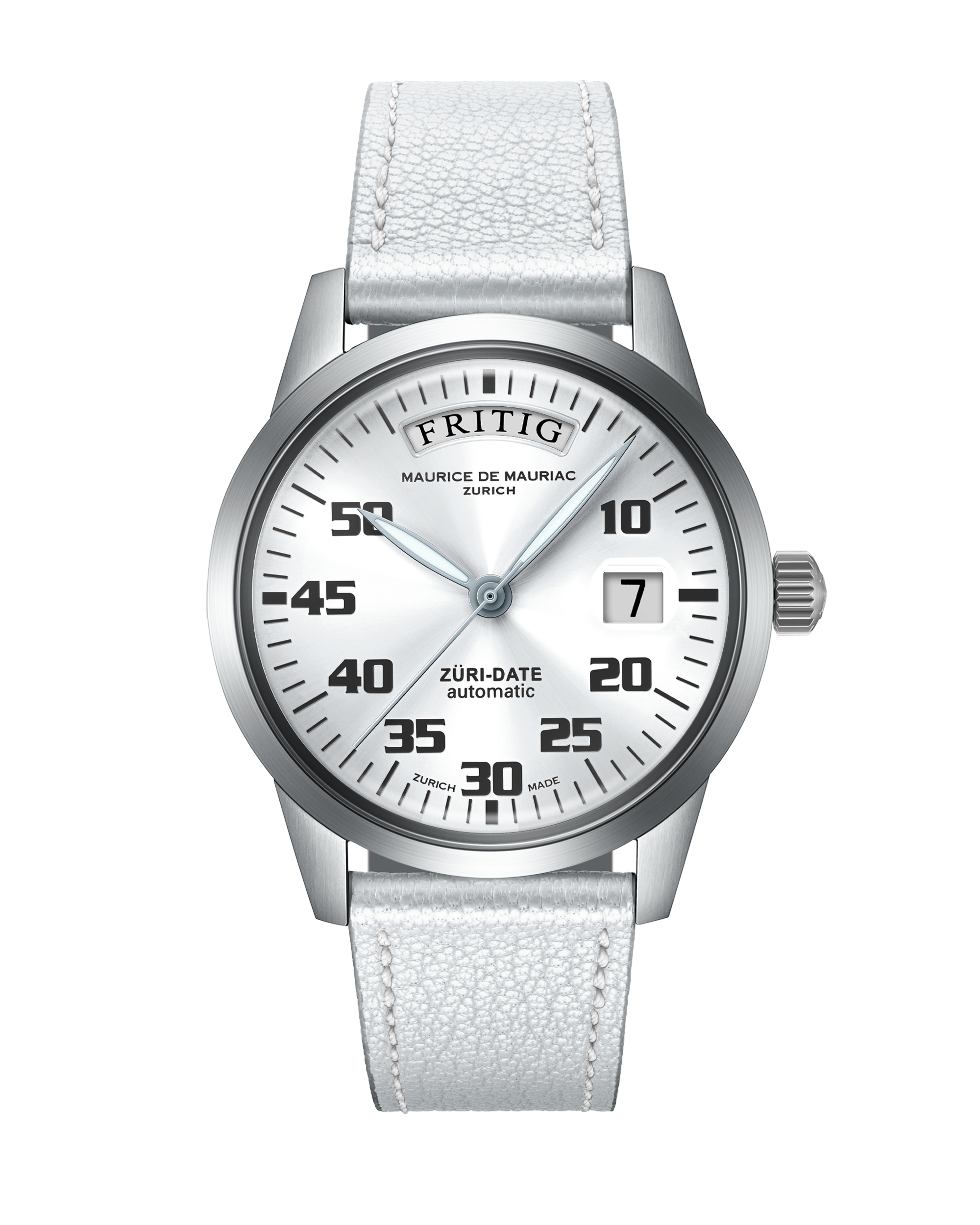 Automatic Modern: „Züri Date“ Silber mit Lederband