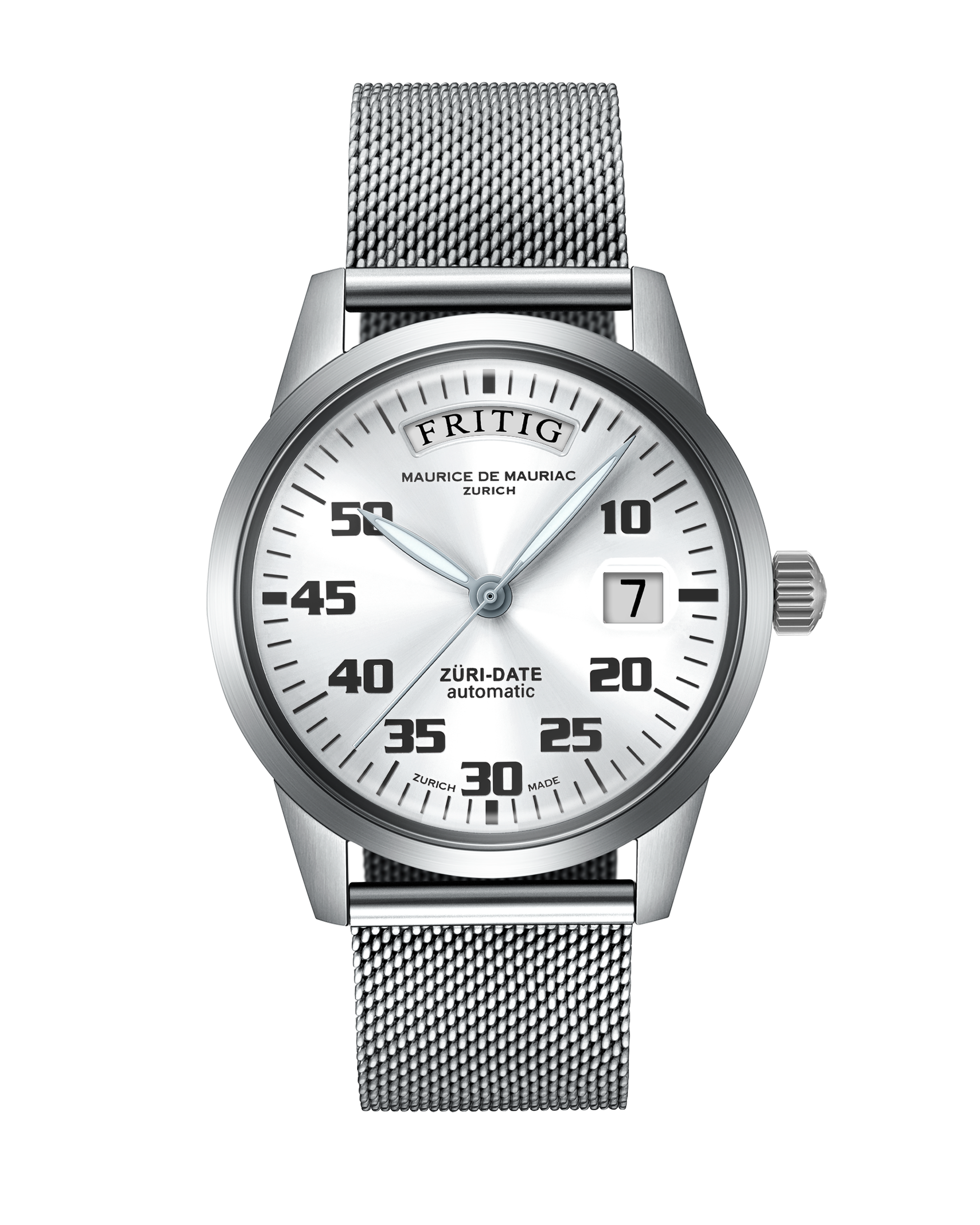 Automatic Modern: „Züri Date“ Silber mit Milanese