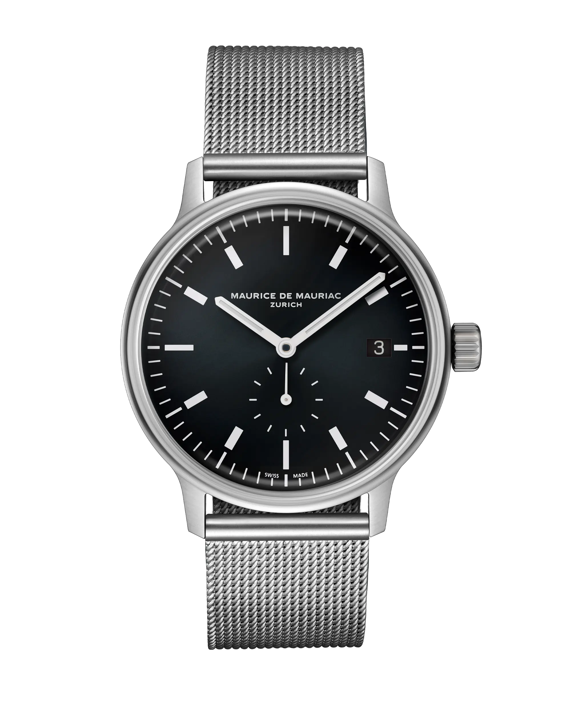 L3 Small Seconds Schwarz Milanese
