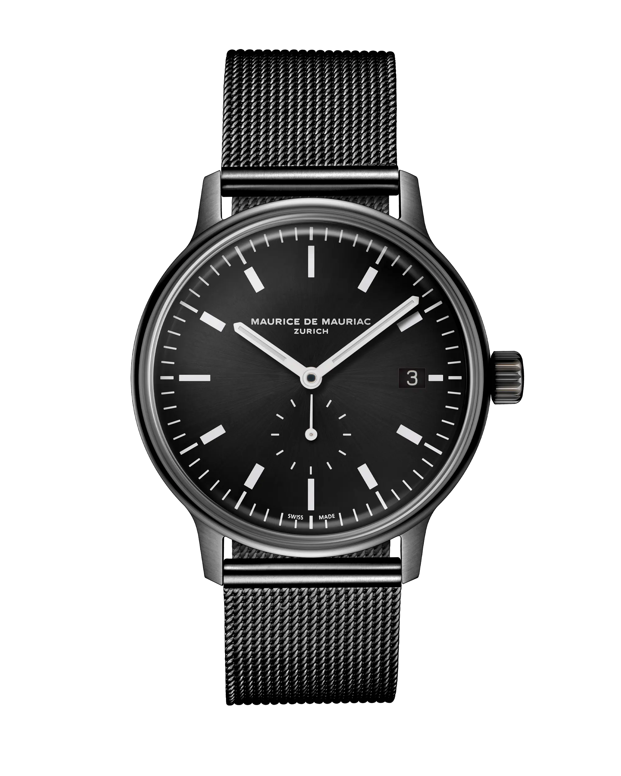 L3 Small Seconds DLC Schwarz Milanese