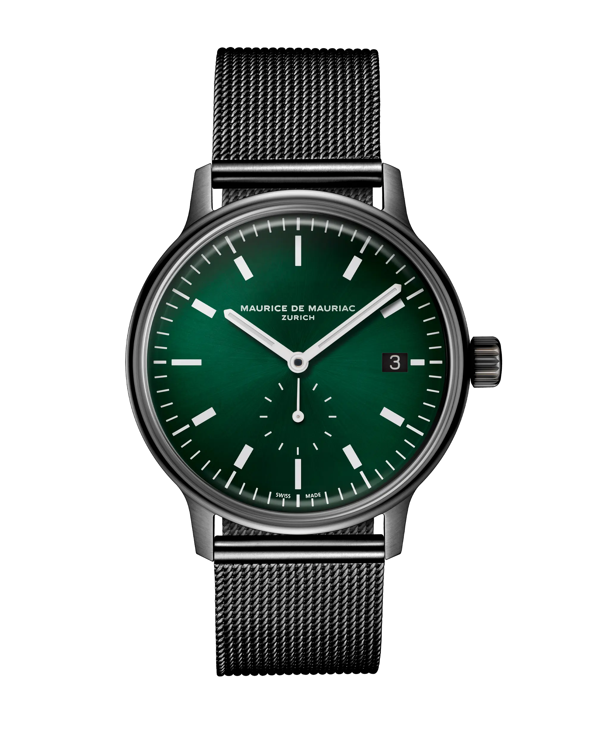 L3 Small Seconds DLC Grün Milanese