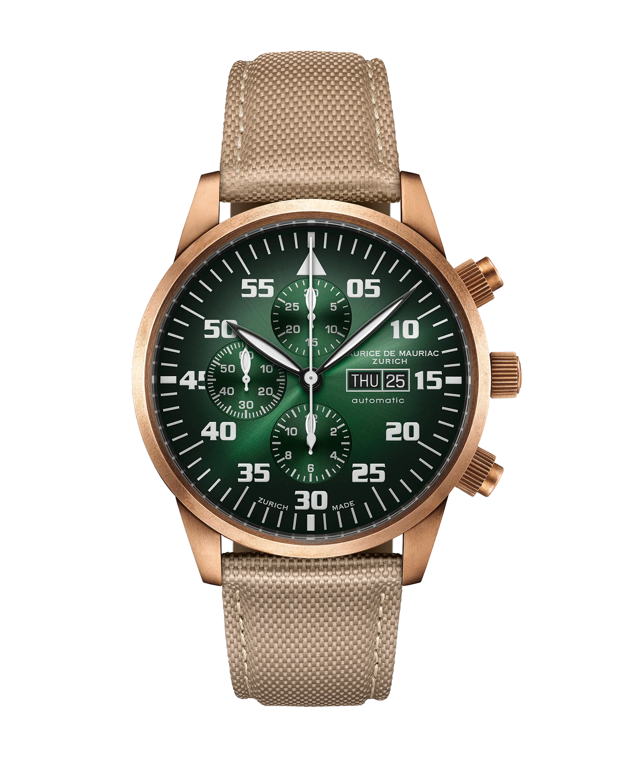 Zürcher Chrono Modern Bronze Smaragd Grün