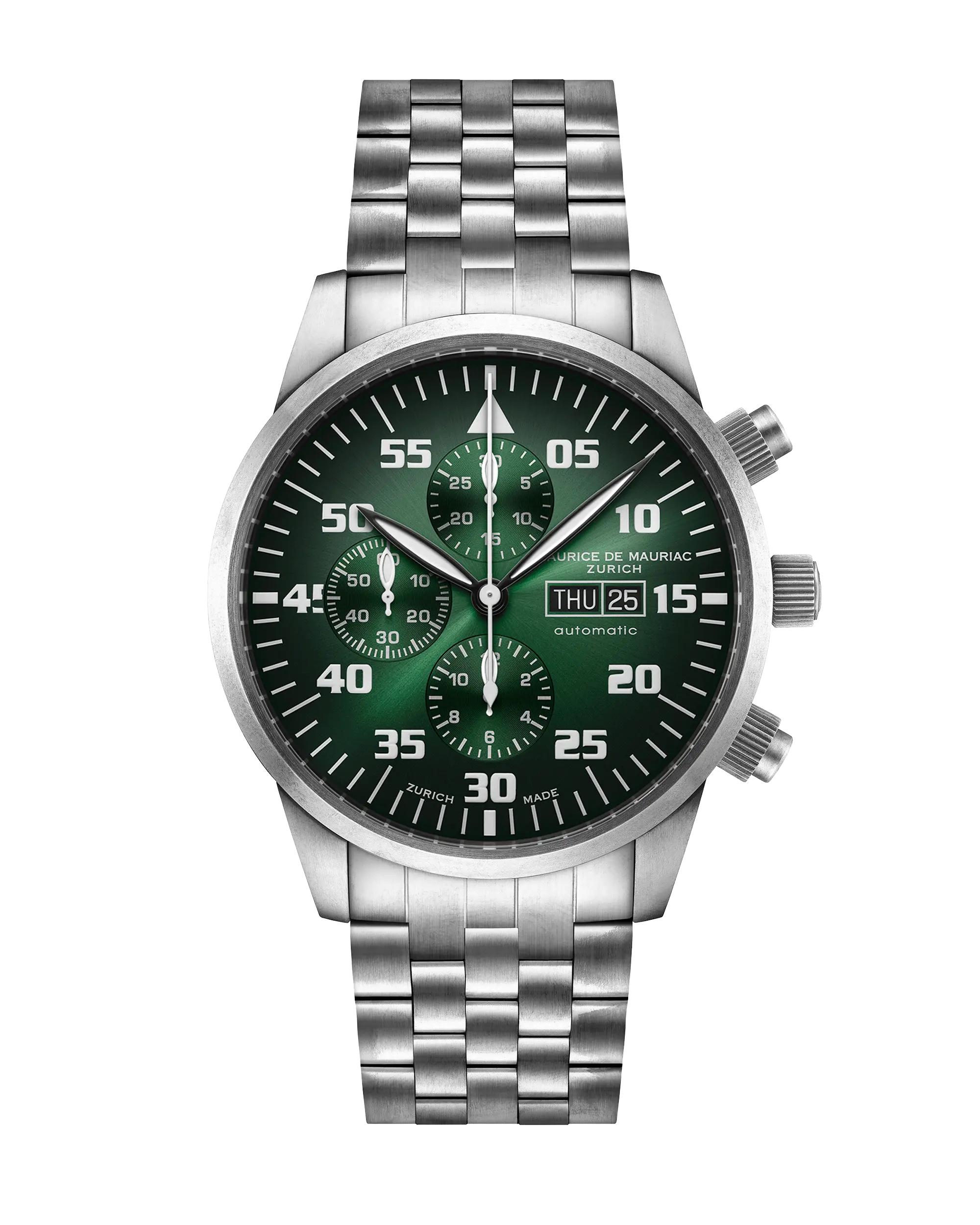 Zürcher Chrono Modern Full Stahl Smaragd Grün