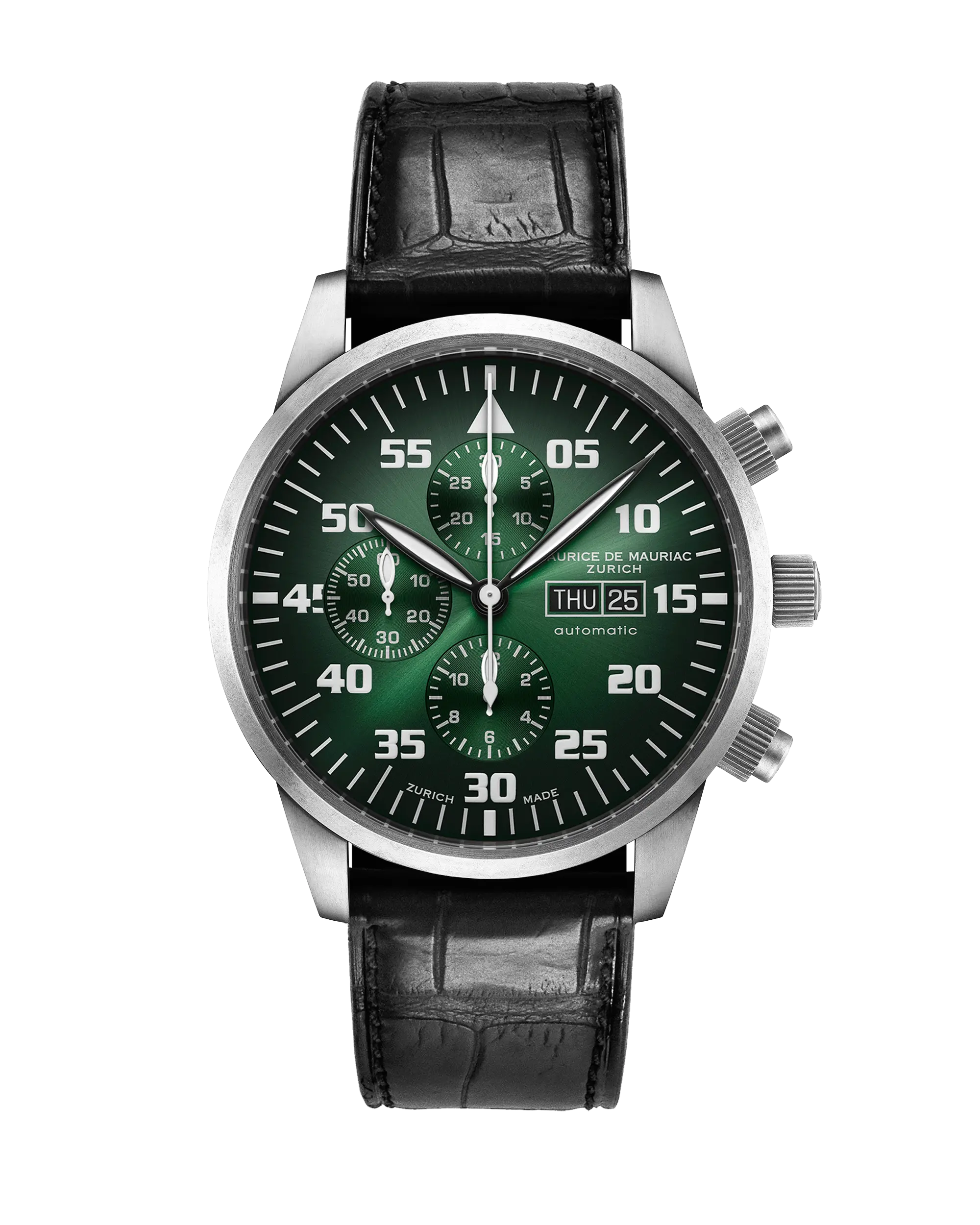 Zürcher Chrono Modern Stahl Smaragd Grün